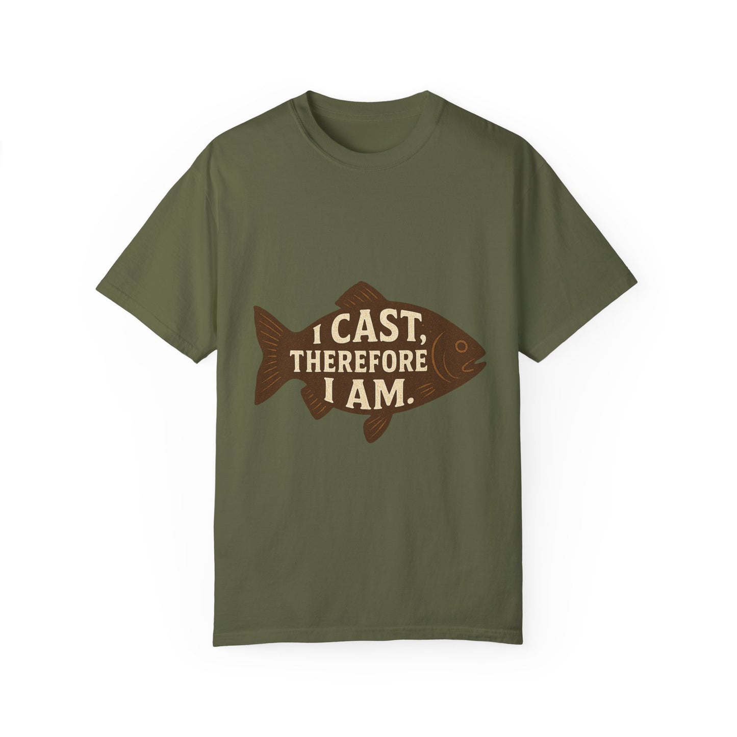 I Cast, Therefore I Am - Philosophical Fish T-Shirt
