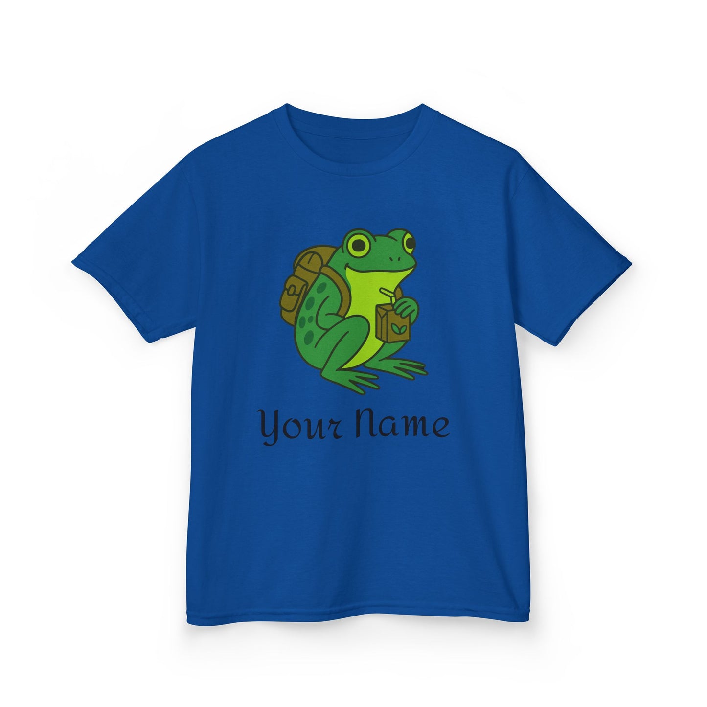 Personalized Green Frog Backpack & Juice Box Kids T-Shirt