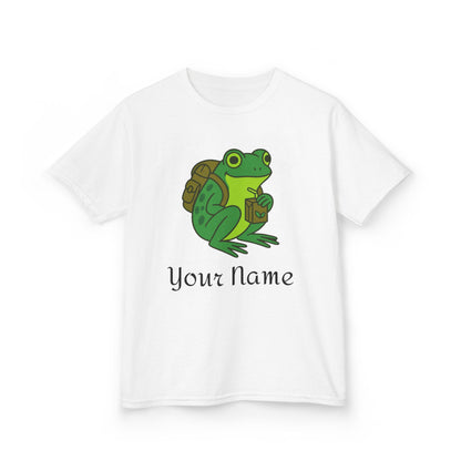 Personalized Green Frog Backpack & Juice Box Kids T-Shirt