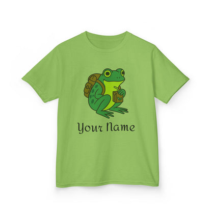 Personalized Green Frog Backpack & Juice Box Kids T-Shirt