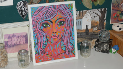 Cosmic Woman – Original Pop Art Portrait Painting