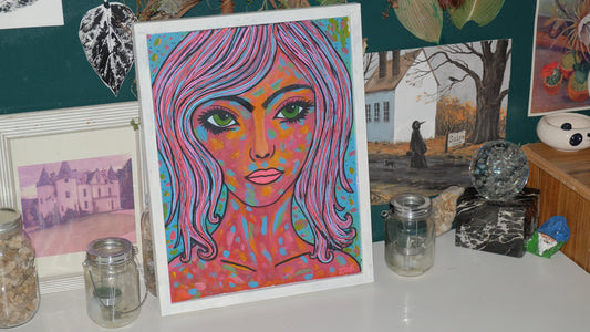 Cosmic Woman – Original Pop Art Portrait Painting