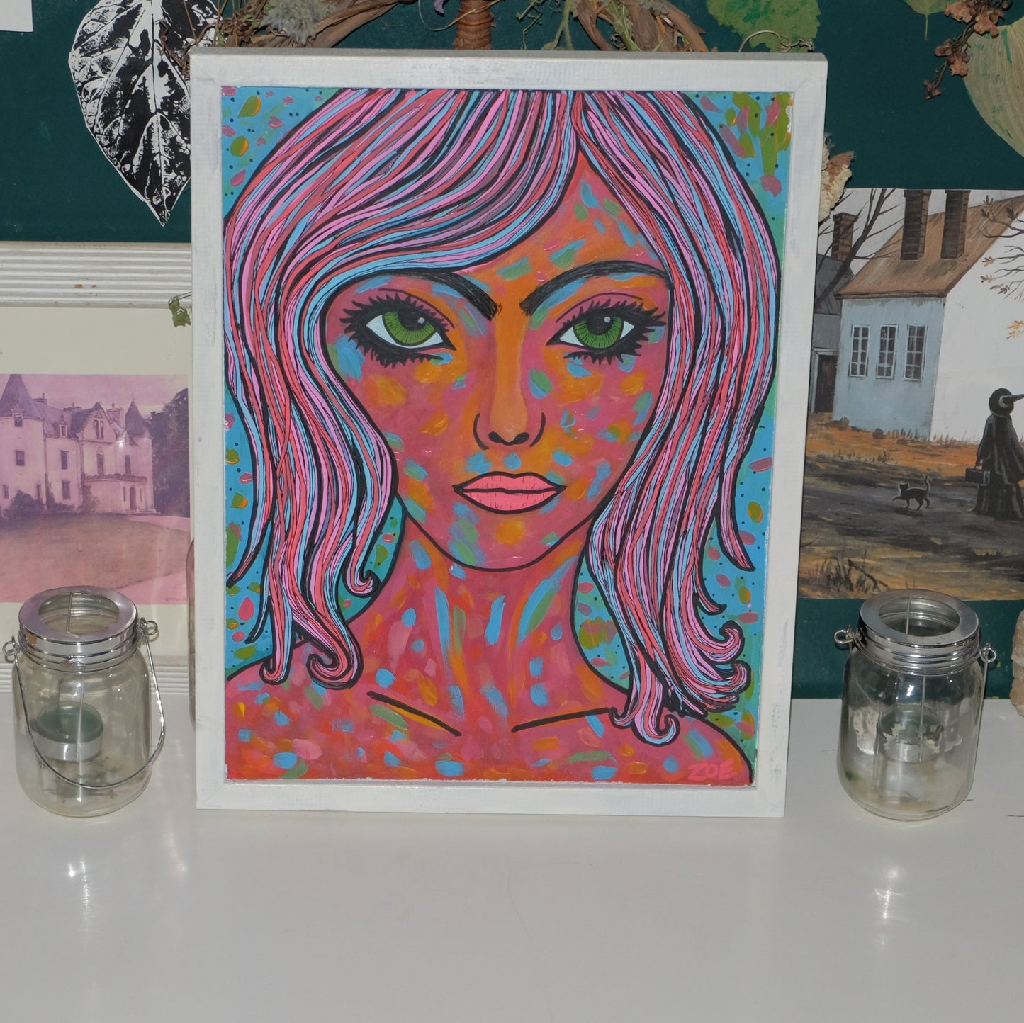 Cosmic Woman – Original Pop Art Portrait Painting