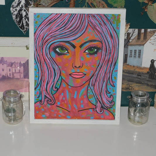 Cosmic Woman – Original Pop Art Portrait Painting