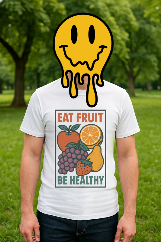 Eat Fruit, Be Healthy – Vibrant Wellness T-Shirt