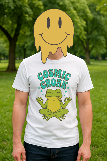 Cosmic Croak – Meditating Frog T-Shirt