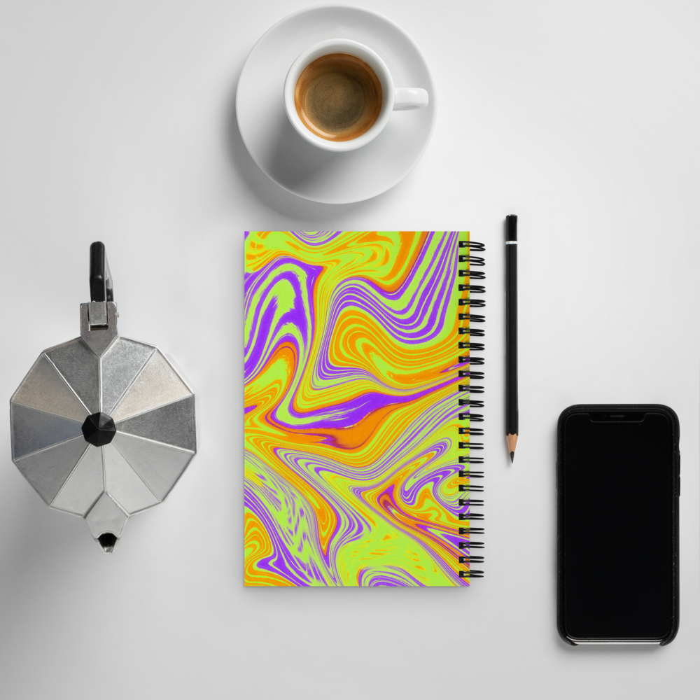 Aries Spiral Notebook – Psychedelic Star Sign Edition ♈🔥