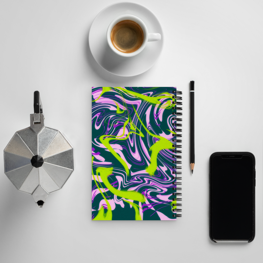 Aquarius Spiral Notebook – Psychedelic Star Sign Edition ♒⚡