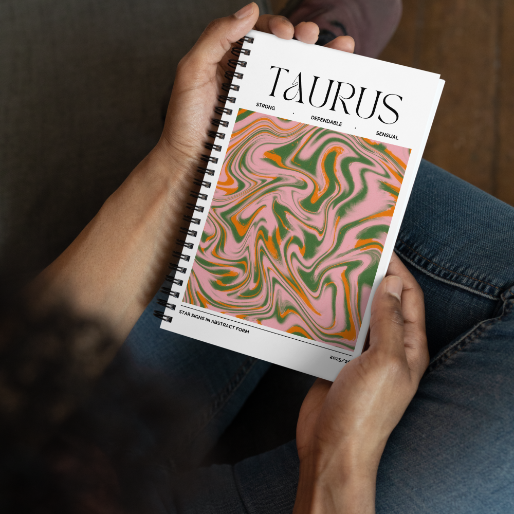 Taurus Spiral Notebook – Psychedelic Star Sign Edition ♉🌿