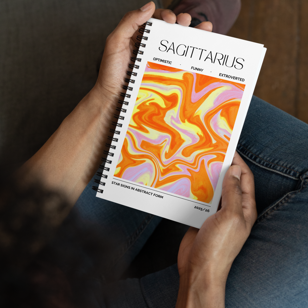 Sagittarius Spiral Notebook – Psychedelic Star Sign Edition ♐🔥