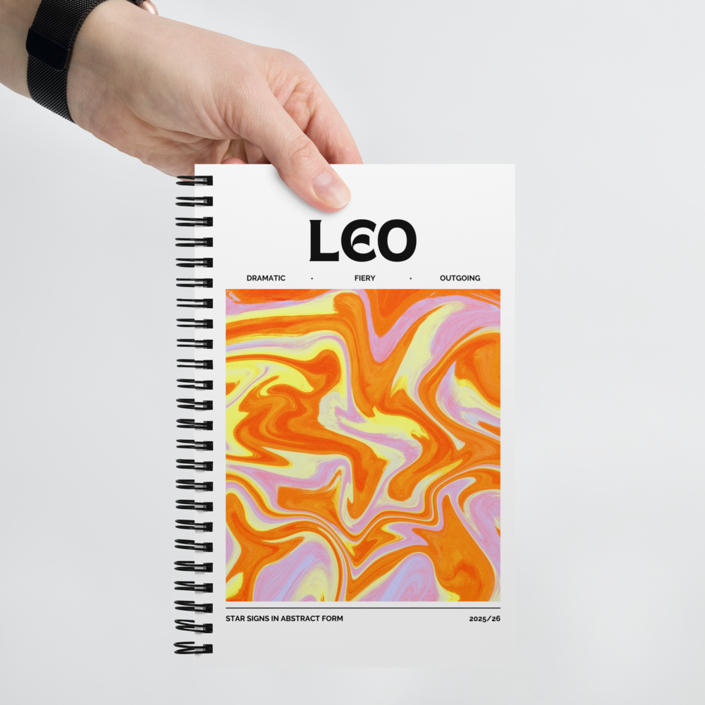 Leo Spiral Notebook – Psychedelic Star Sign Edition ♌🔥