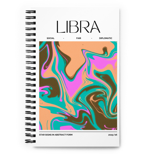 Libra Spiral Notebook – Psychedelic Star Sign Edition ♎✨