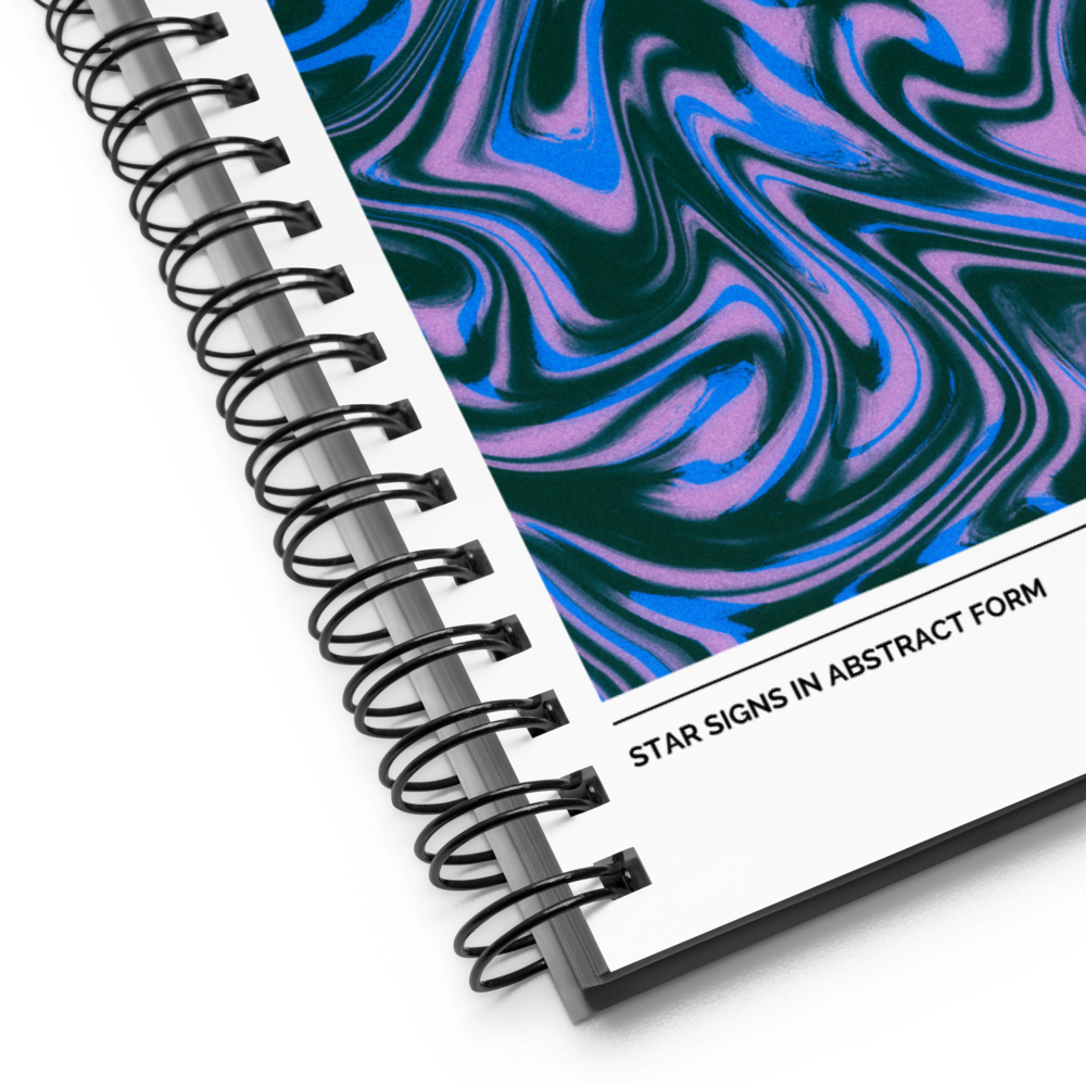 Gemini Spiral Notebook – Psychedelic Star Sign Edition ♊✨