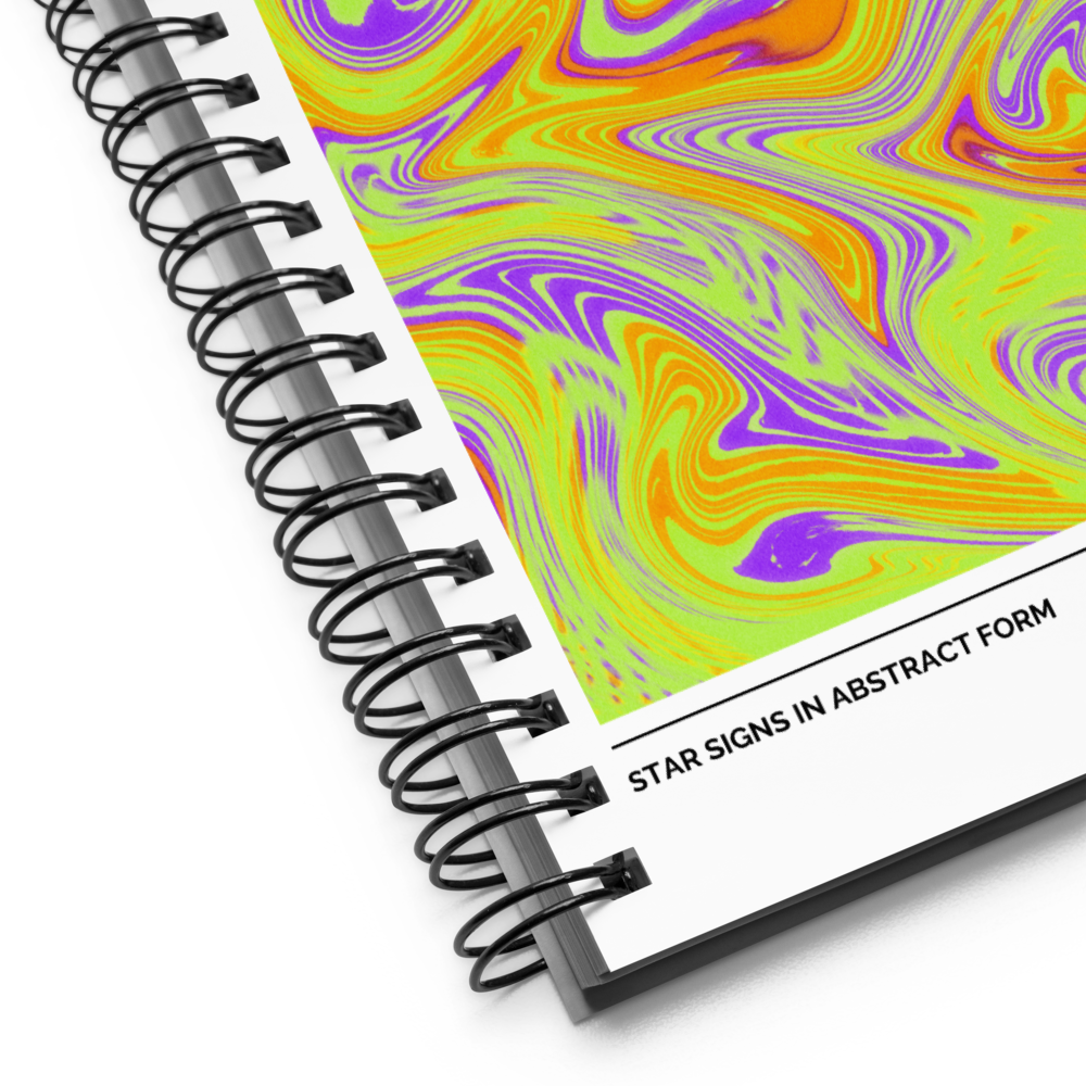 Aries Spiral Notebook – Psychedelic Star Sign Edition ♈🔥