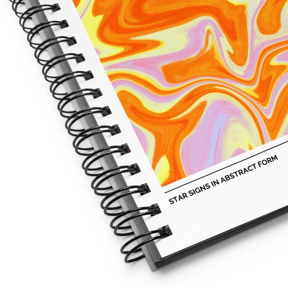 Leo Spiral Notebook – Psychedelic Star Sign Edition ♌🔥