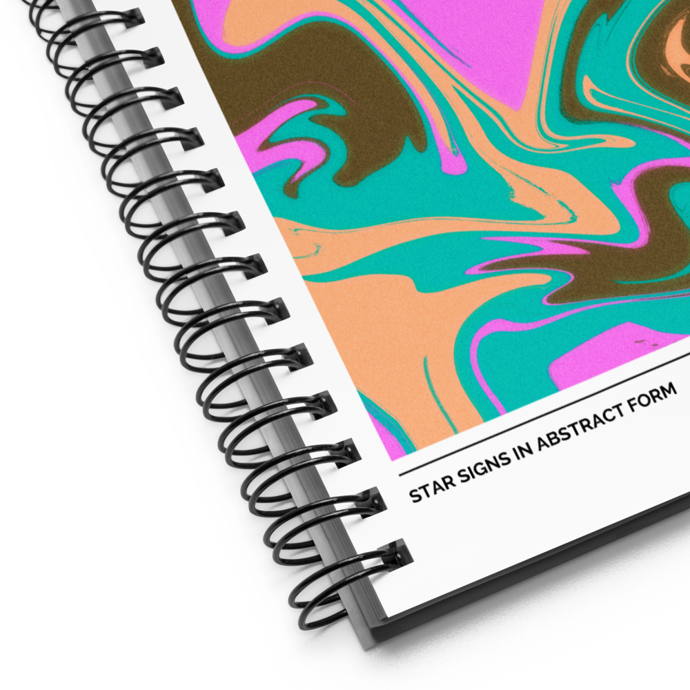 Libra Spiral Notebook – Psychedelic Star Sign Edition ♎✨