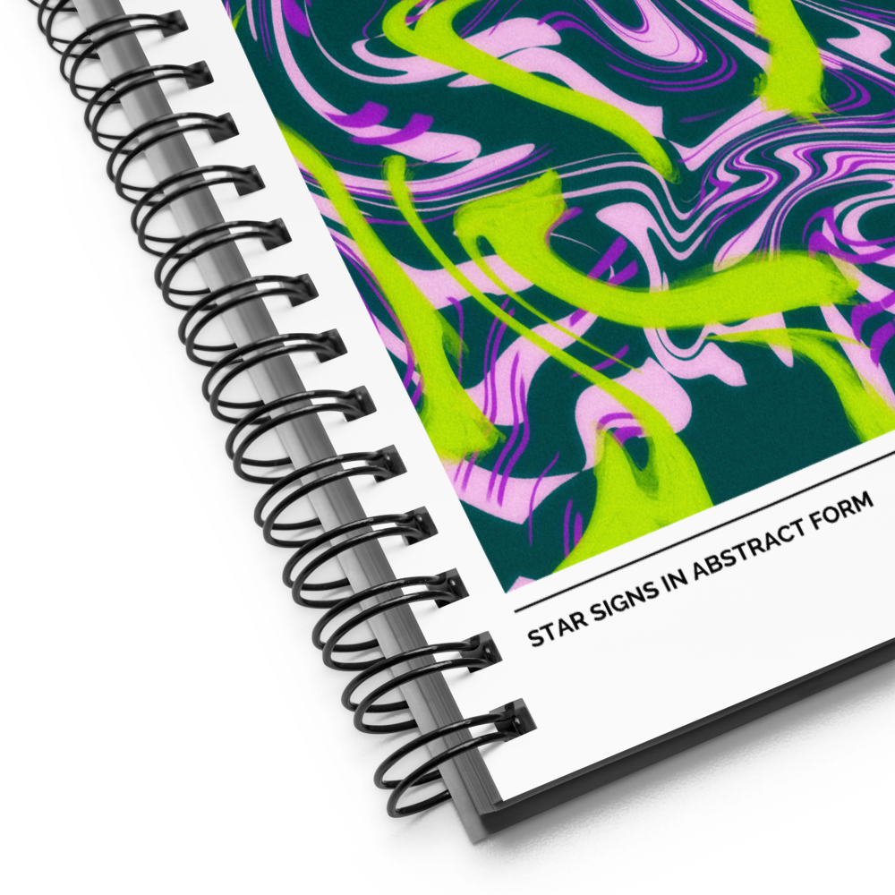 Aquarius Spiral Notebook – Psychedelic Star Sign Edition ♒⚡